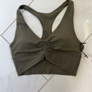 Paragon Olive Green Racerback Sports Bra